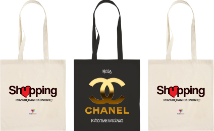 Realizacje druku DTG na torbach reklamowych Koszalin